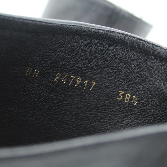 Yves Saint Laurent Black Heeled Boots - Picture 4 of 6